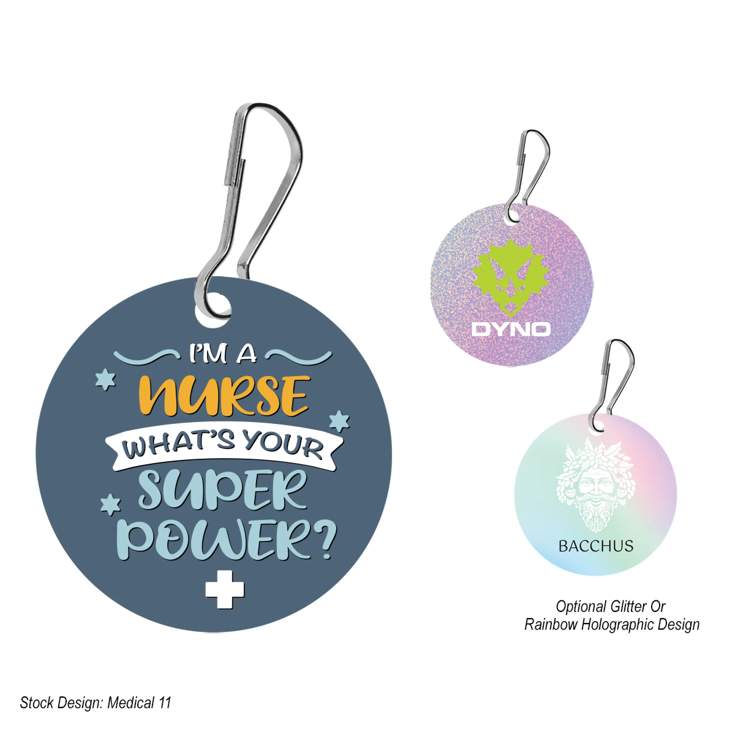 Acrylic Zipper Pull - Circle view 2