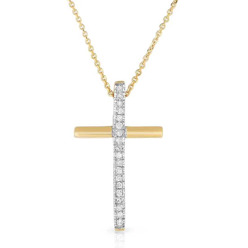 Jilco Inc Gold & Diamond Cross Necklace