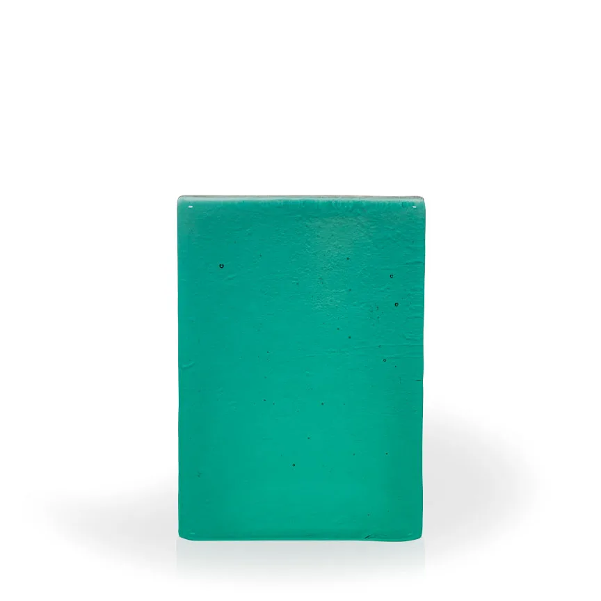 Maldives Teal Vertical Wedge Recycled Glass Award, 7" view 2