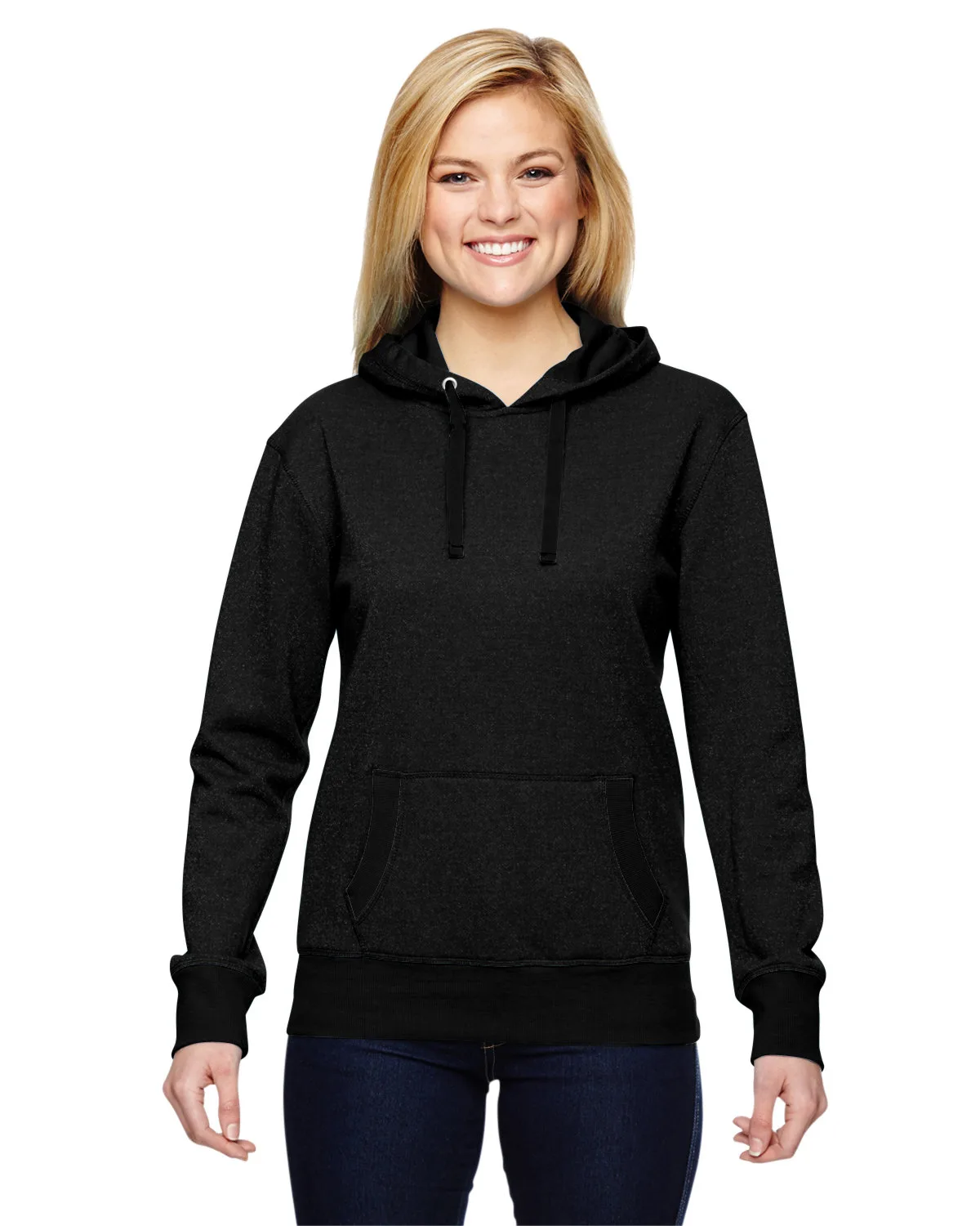 J AMERICA Ladies' Glitter French Terry Hooded Sweatshirt