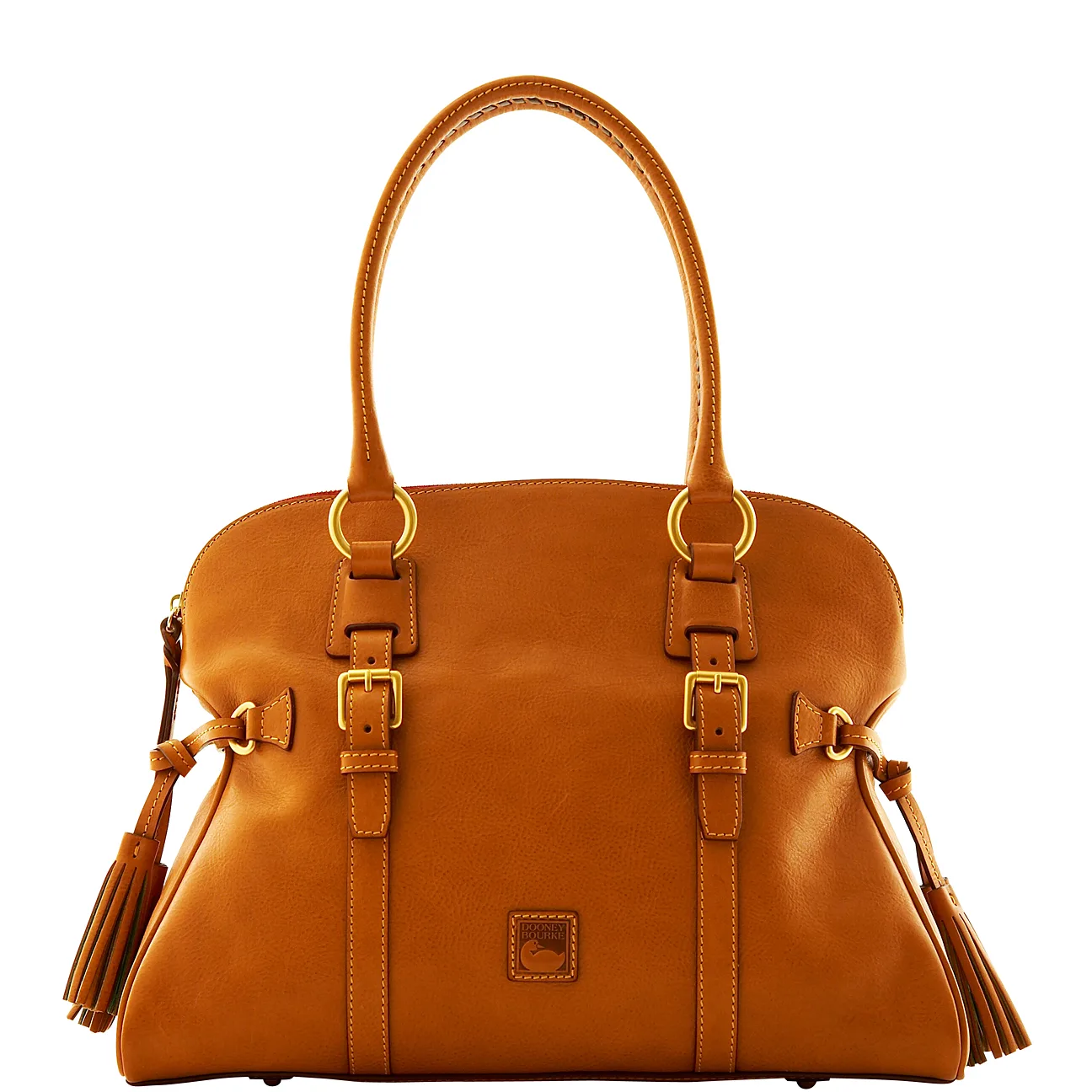 Dooney & Bourke Natural Florentine Domed Buckle Satchel