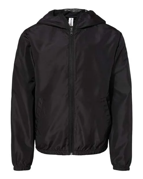 Independent Trading Co.® Youth Lightweight Windbreaker Full-Zip Jacket