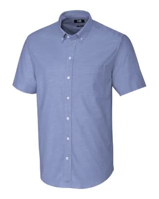 Cutter & Buck Stretch Oxford Mens Big and Tall Short Sleeve Dress Shirt view 2
