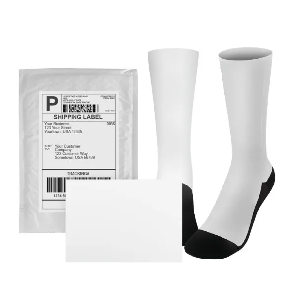 19" Dye-Sublimated Socks (Pair) Mailer Kit view 3