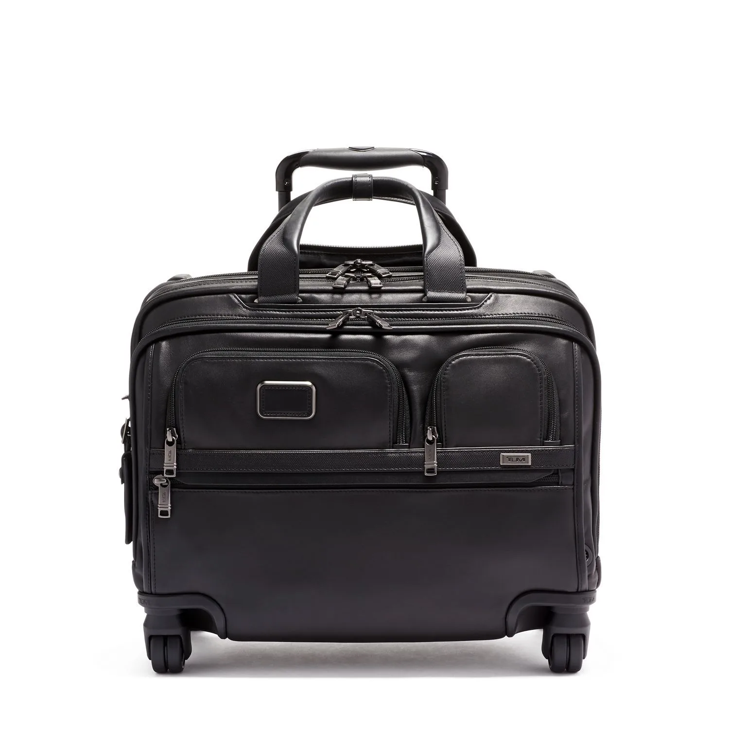 TUMI™ Alpha 3 Deluxe 4 Wheeled Laptop Case Leather Briefcase Bag