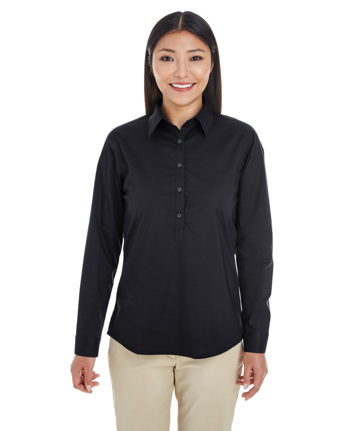 Devon and Jones Ladies' Perfect Fit™ Half-Placket Tunic Top