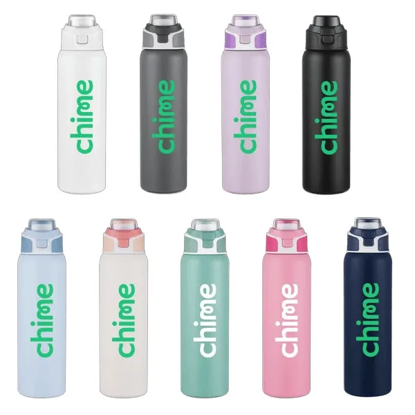Rockford 28 oz Vacuum Bottle with Push up Lid & Handle
