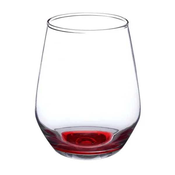 Perfected 12 oz Silicia Stemless Wine with Color Bottom view 2