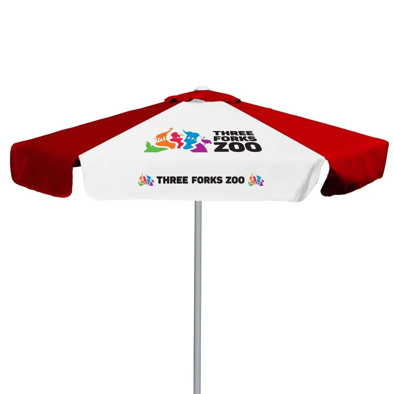7' E-Z Glide Market Umbrella Kit With Valance (2 Imprints)