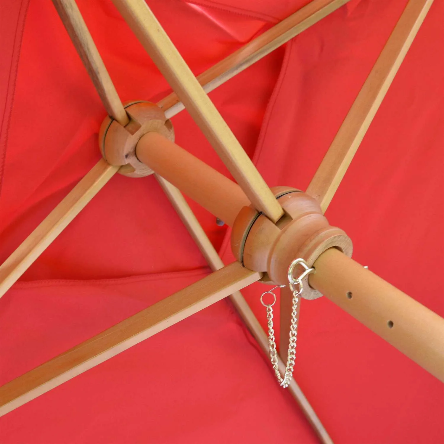 8' Square Wood Market Umbrella Kit (1 Imprint) view 5