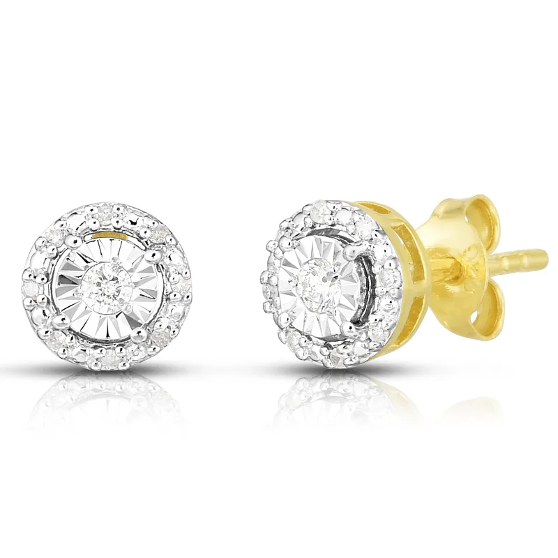 Jilco Inc Diamond Cluster Earrings
