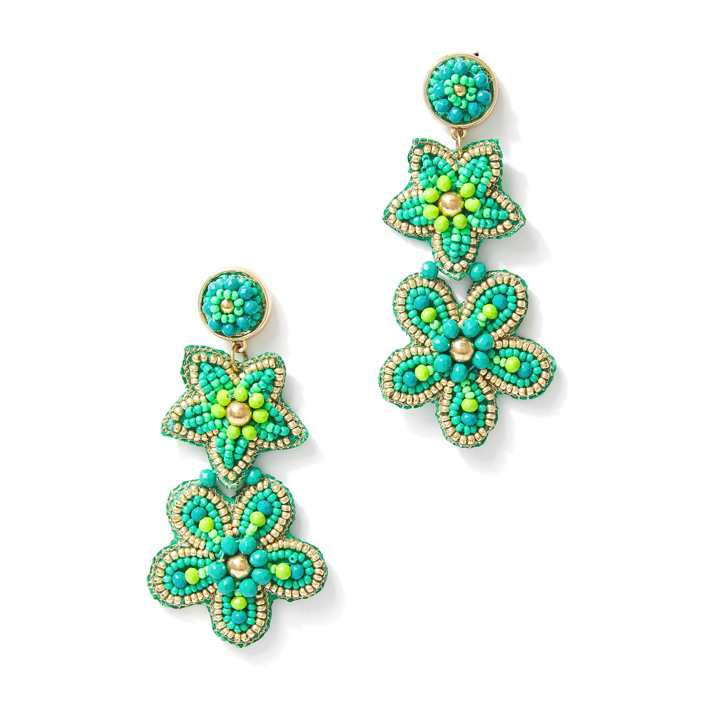 Lilly Pulitzer Always Blooming Earrings - Botanical Green