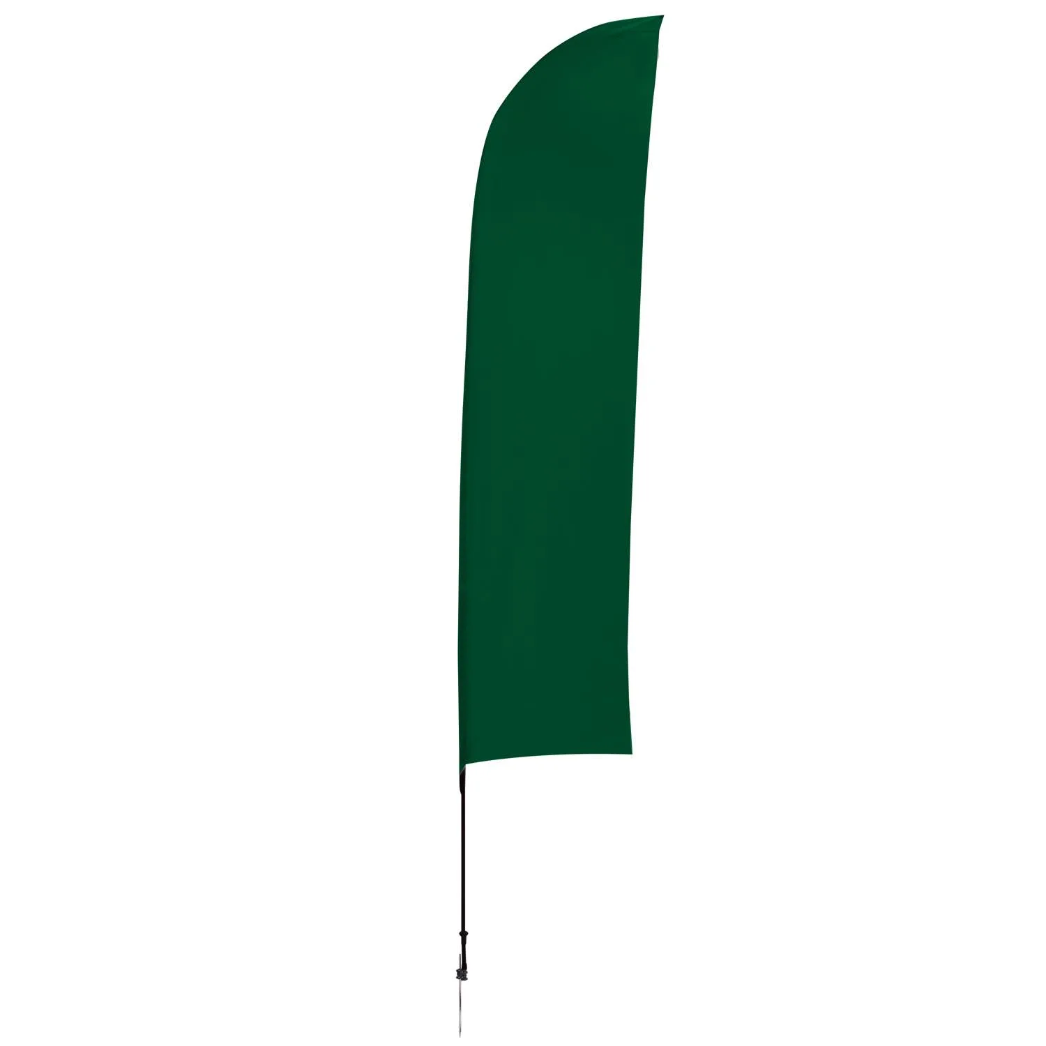 13' Solid-Color Blade Sail Sign Flag, 1-Sided, Ground Spike