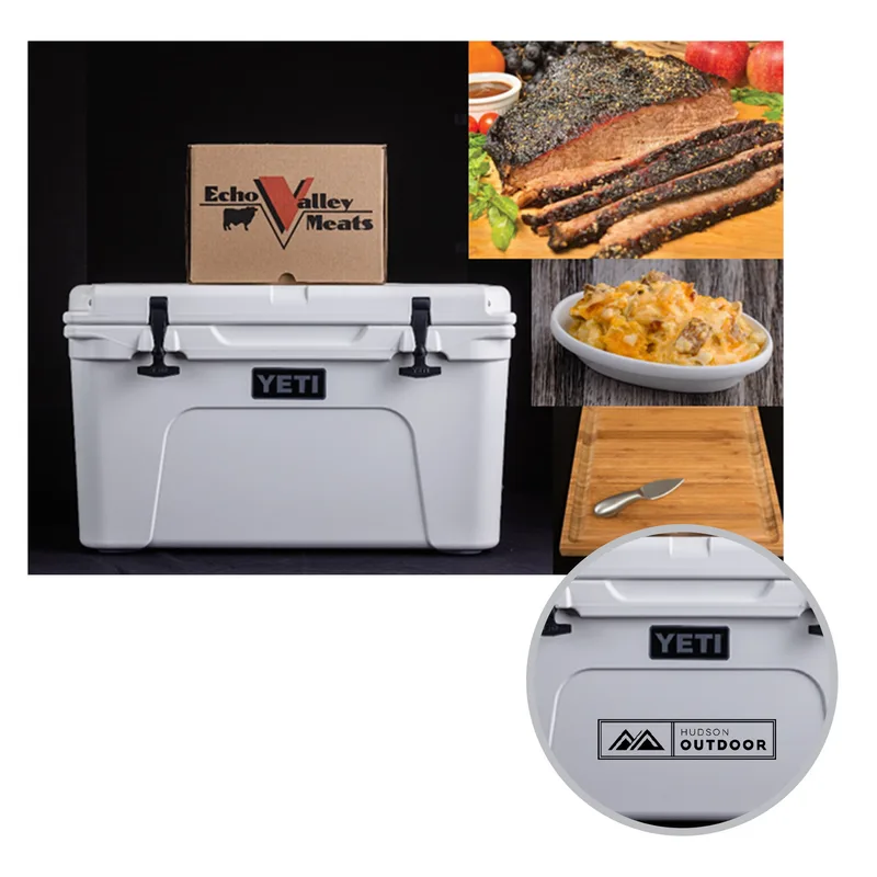 Echo Valley Meats - Brisket & Potatoes w/Yeti Tundra 45 Hard Cooler - White