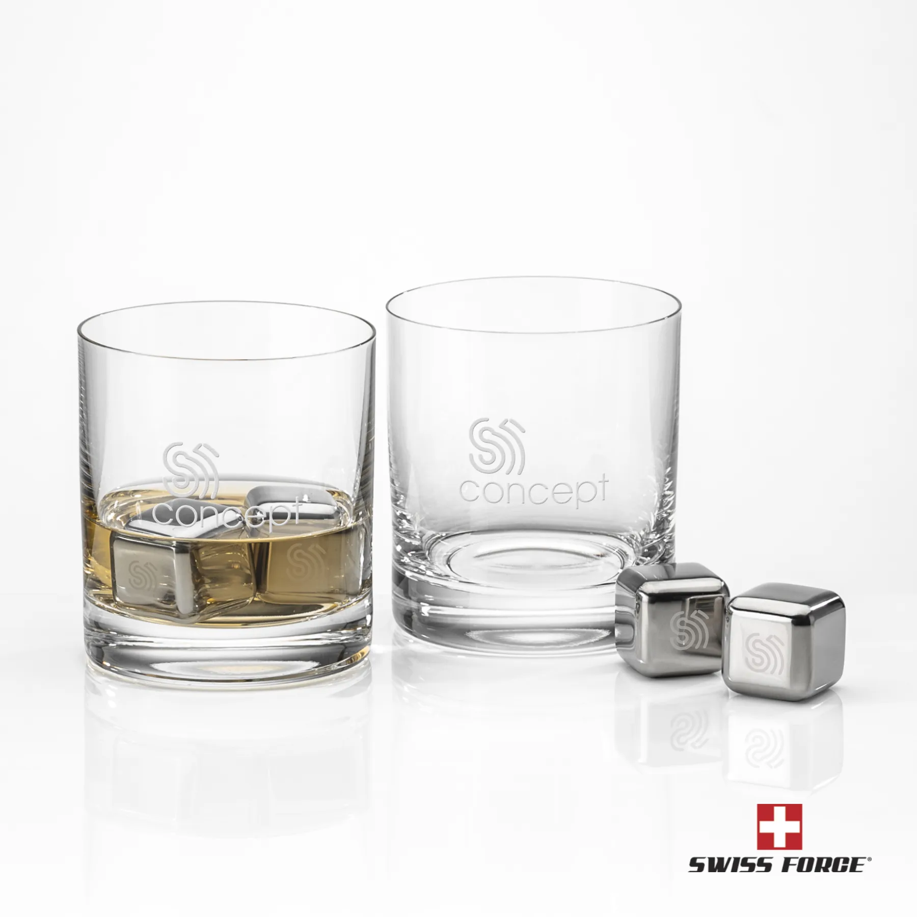 Swiss Force® S/S Ice Cube & Glasses Set