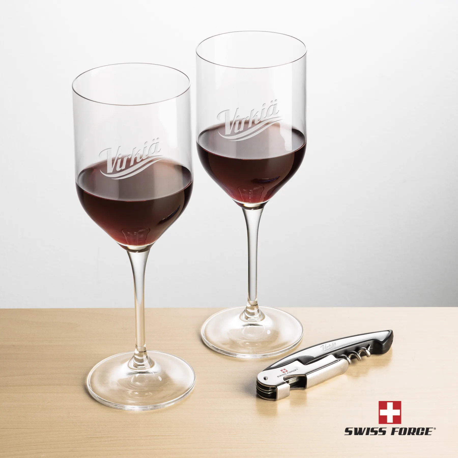 Impressive Wine Set, Laser Engraving, Silver