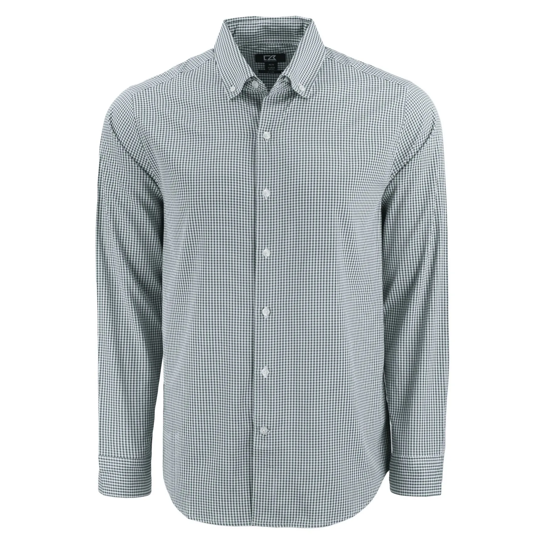 Cutter & Buck Skyline Recycled Gingham Mens Long Sleeve Button Down Dress Shirt view 7