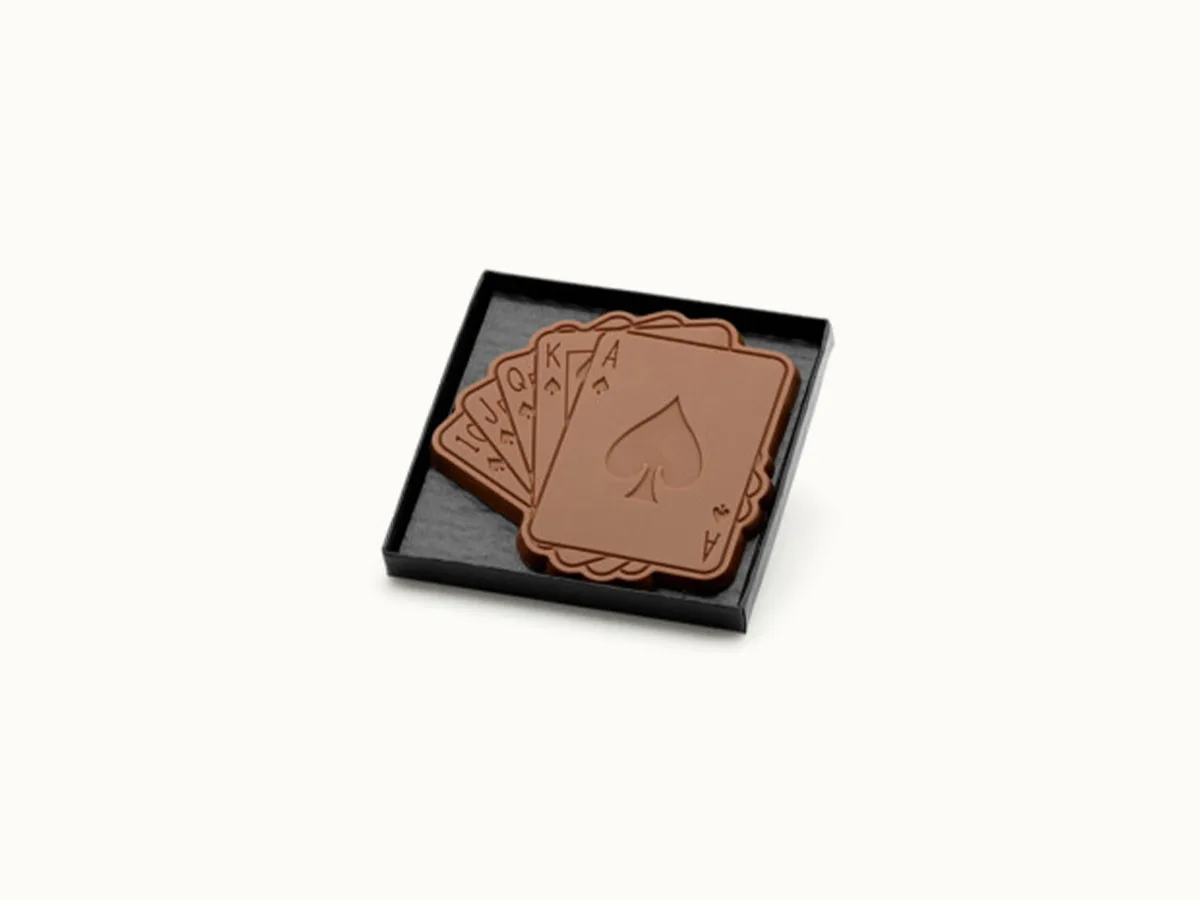 4"x 4" Custom Decorated Chocolate Shape with Classic Custom Packaging view 2