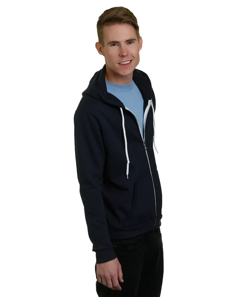 BAYSIDE Unisex USA Made Full-Zip Lightweight Hooded Sweatshirt view 7