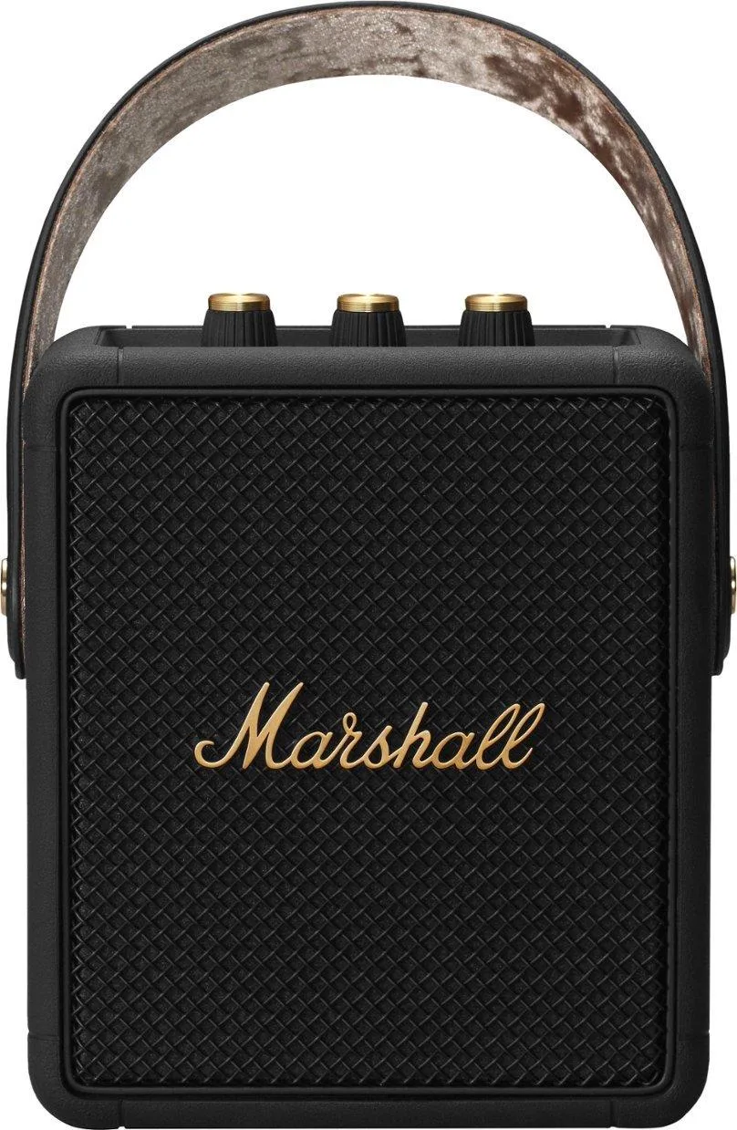 Marshall Stockwell Ii Portable Bluetooth Speaker In Black & Brass