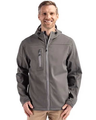Clique Telemark Eco Stretch Softshell Full Zip Mens Hooded Jacket view 3