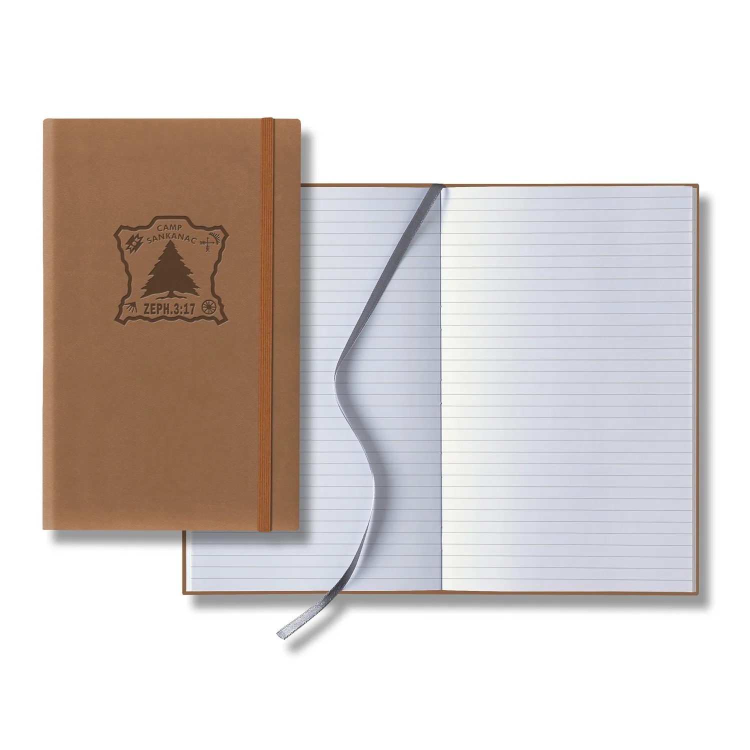 Castelli Tucson Banded Medio Lined White Page Journal view 4