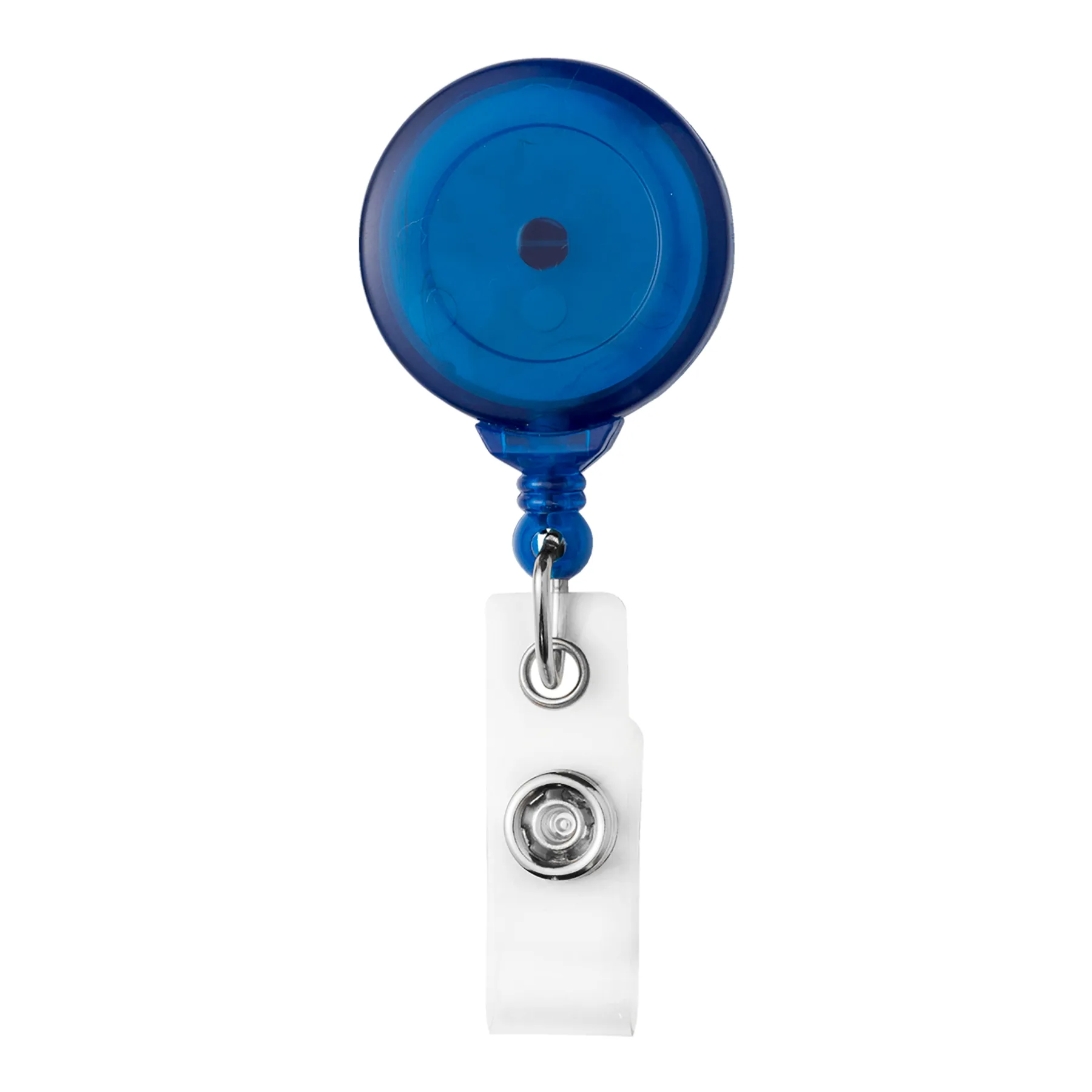 No Twist Round Retractable Badge Reel - Translucent view 2