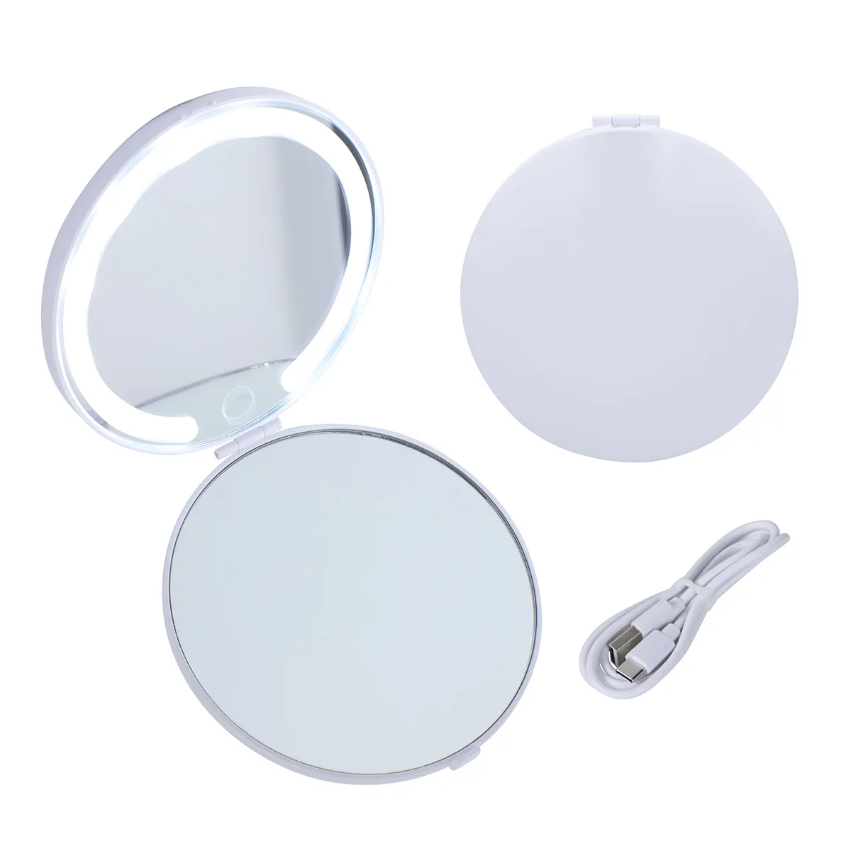 Allure Rechargeable Dual Pocket Mirrors with 2 Light Modes view 2