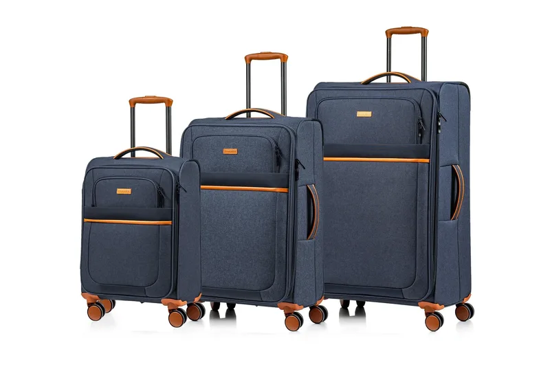 Champs Luggage Classic Ii Softcase Luggage Set Size 30" X 18" - Navy Blue
