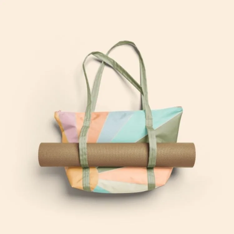 4PC Polyester Weekender Yoga Tote