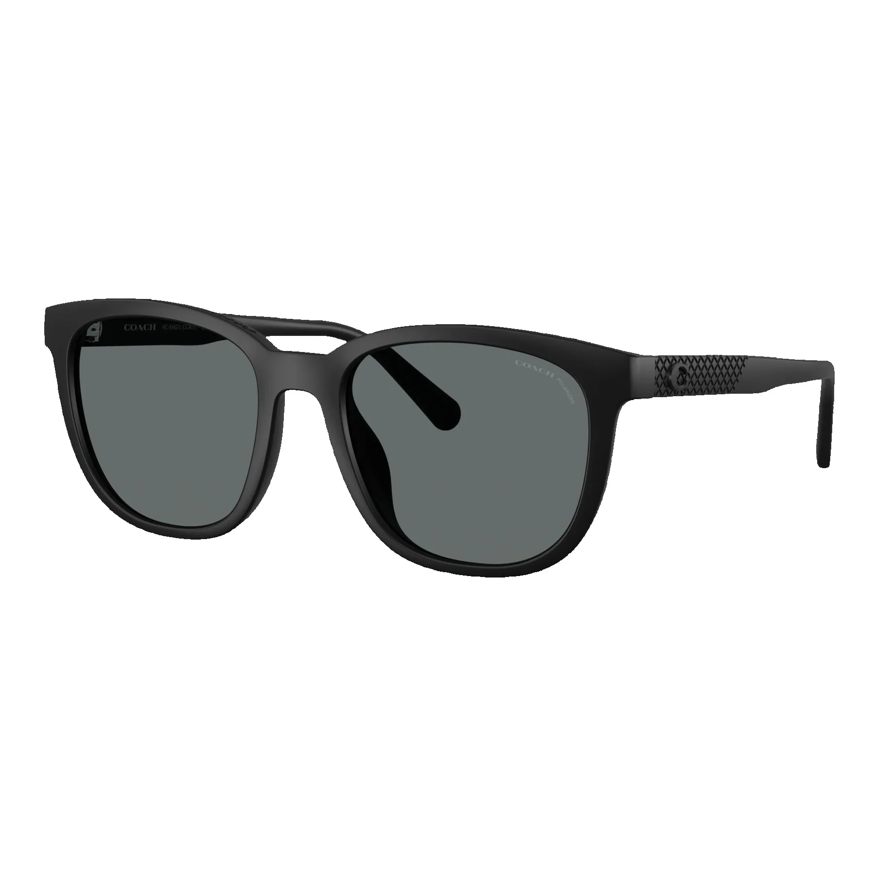 Coach Polarized Textured Square Sunglasses