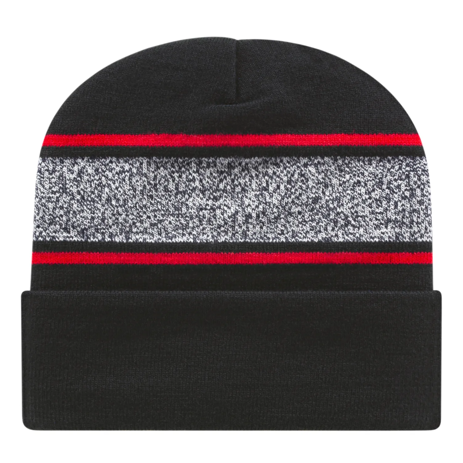 Variegated Striped Knit Cap with Cuff view 2