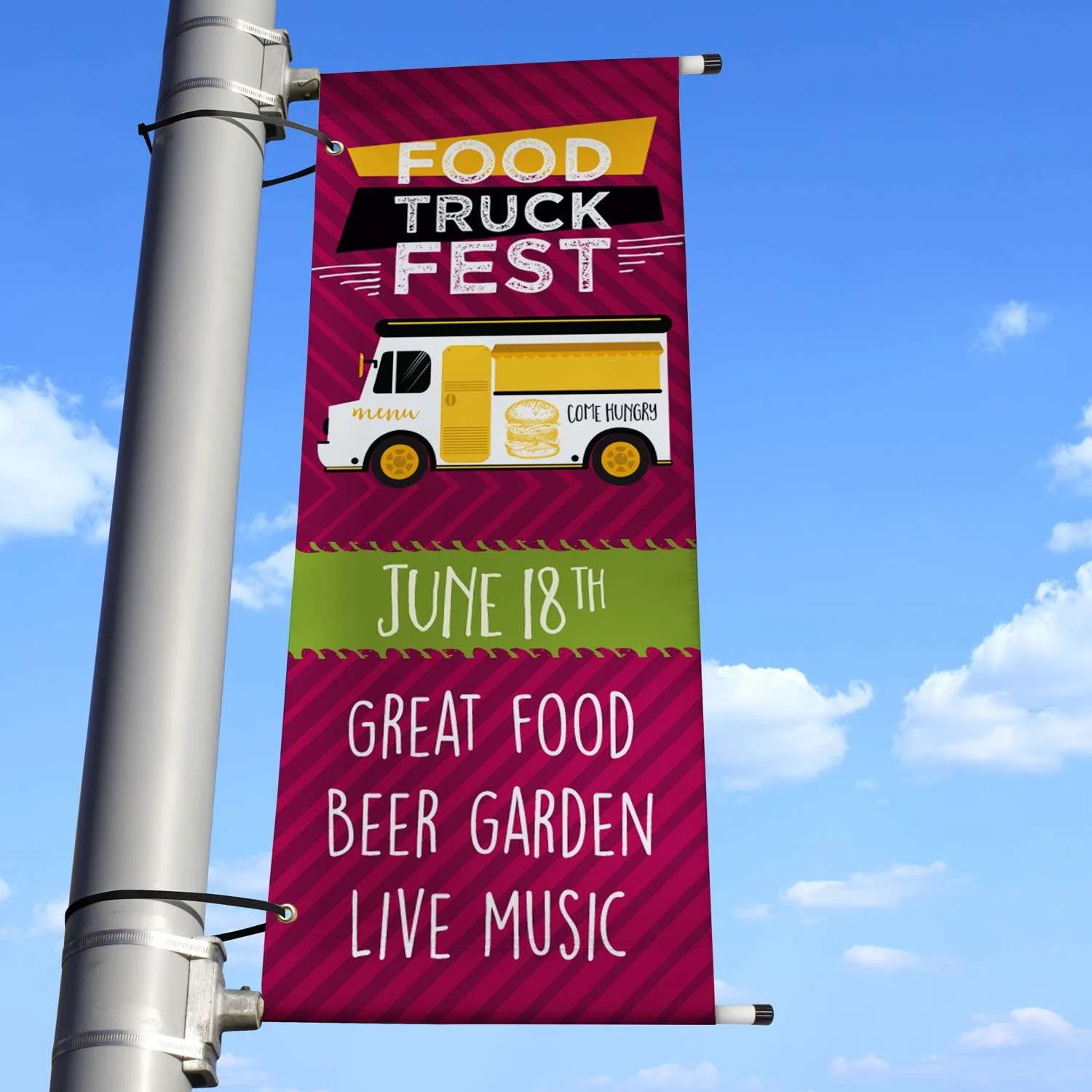 18" x 48" Vinyl Boulevard Banner Double-Sided view 3