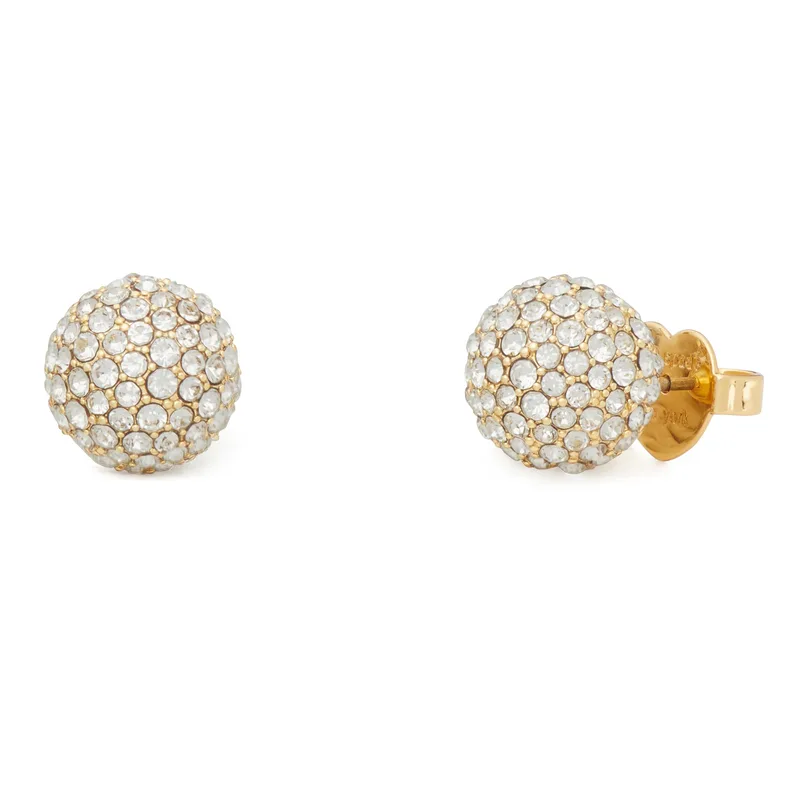 kate spade new york Gift Boxed Beaming Bright Pave Studs - Clear/Gold
