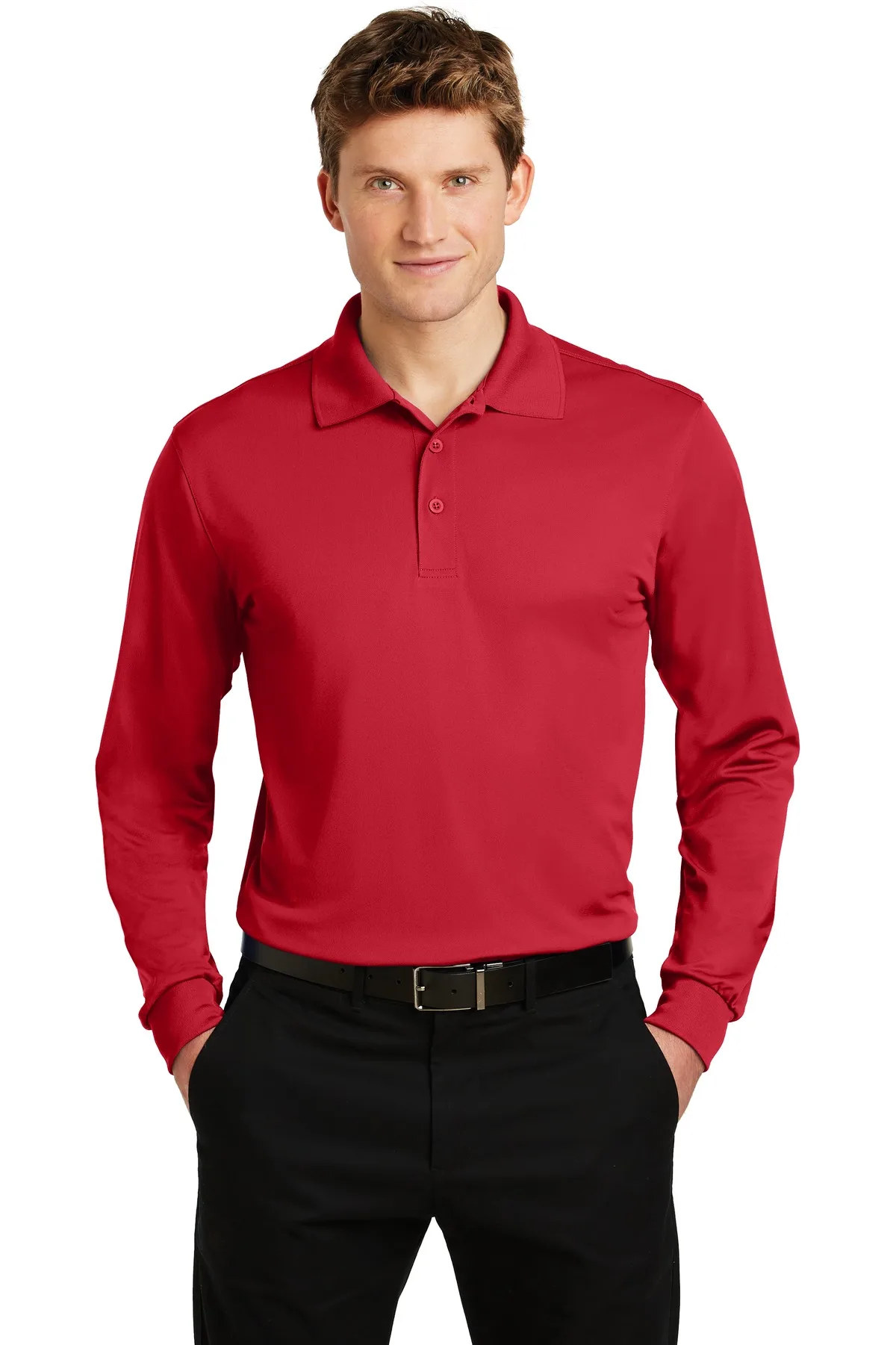 Sport-Tek® Long Sleeve Micropique Sport-Wick® Polo. view 6