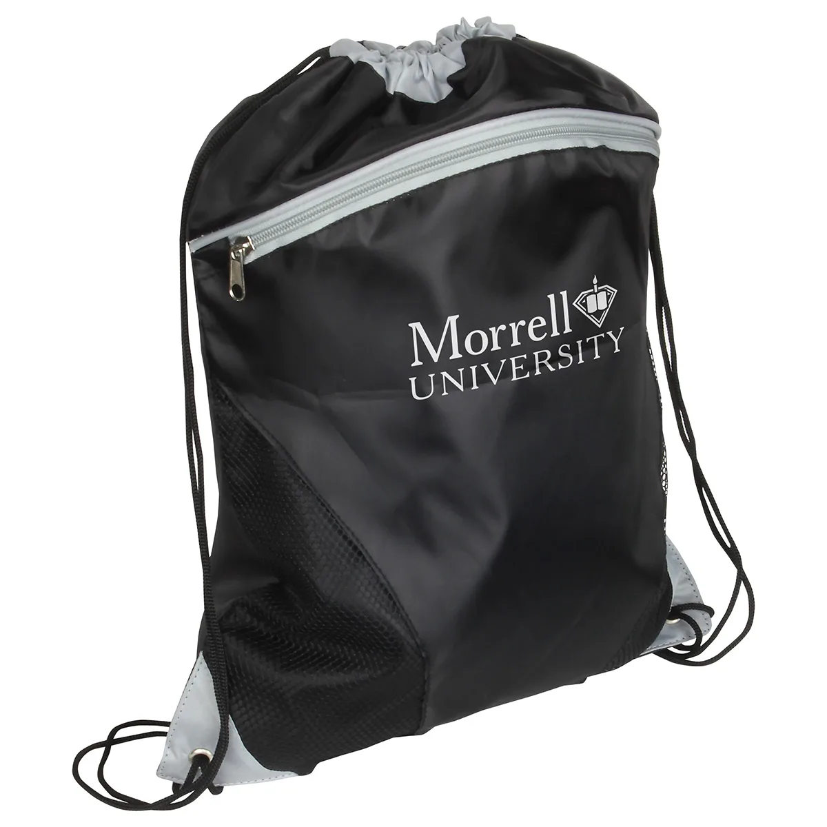 Cyclone Mesh Curve Polyester Drawstring Backpack view 3