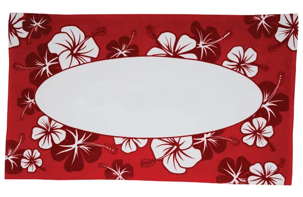 Red Hibiscus Stock Design Beach Towel view 2
