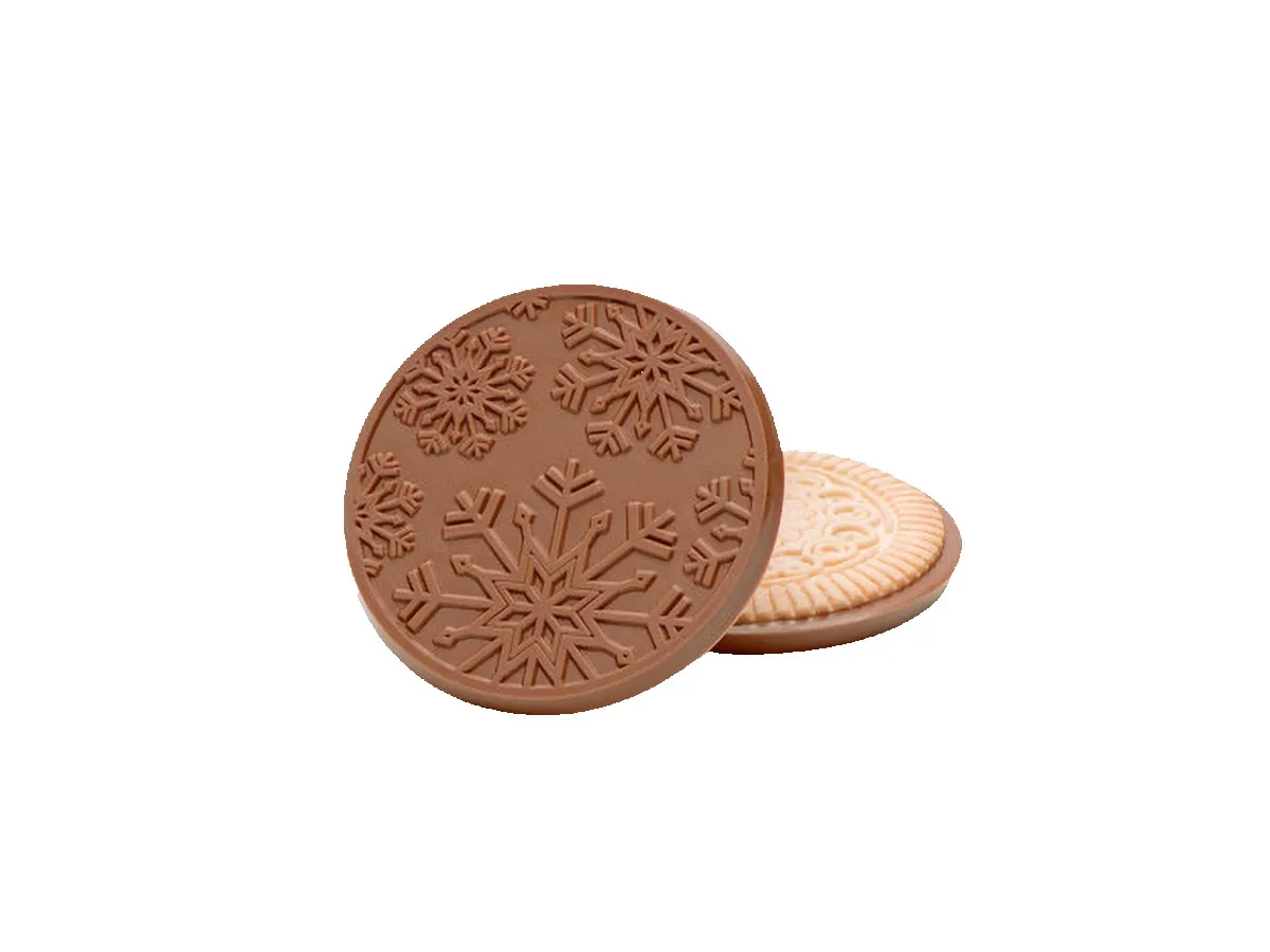 Snowflake Four-Bite Milk Chocolate Sugar Cookie (3.2 in.)