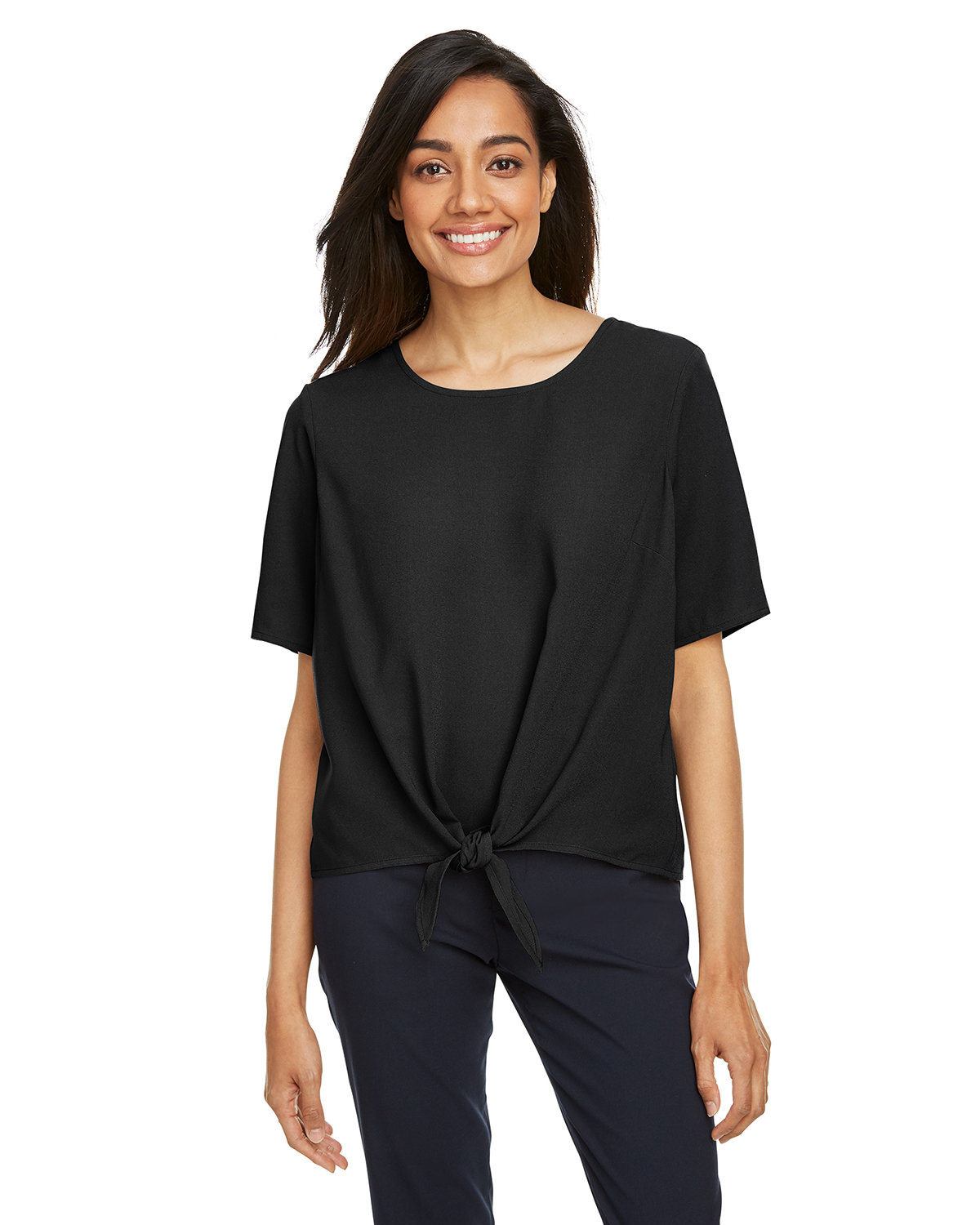Devon and Jones Ladies' Perfect Fit™ Tie-Front Blouse