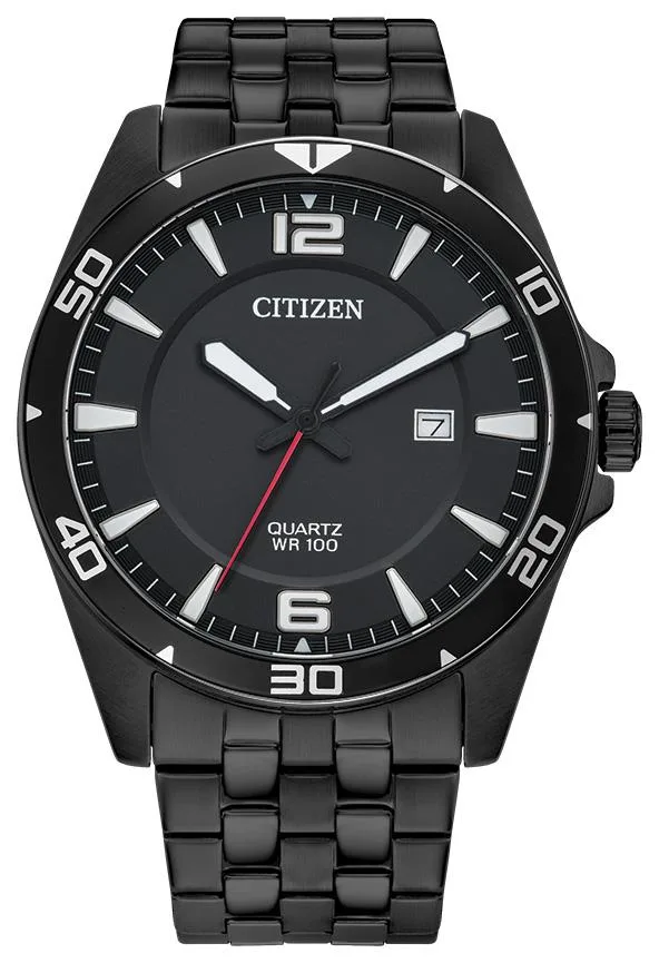 Citizen Watch Men's Quartz Black Stainless Steel Watch w/Black Dial