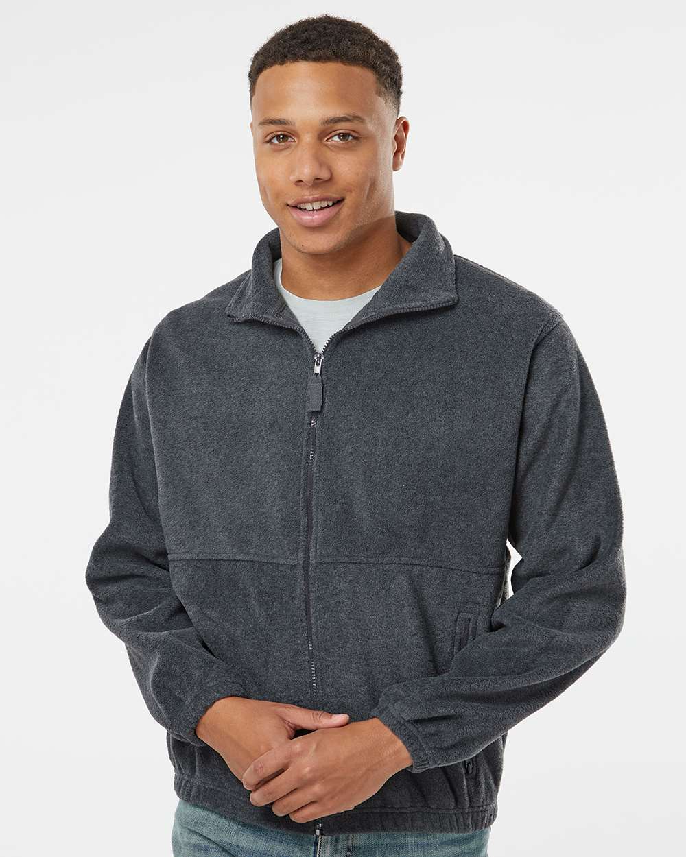 Burnside® Polar Fleece Full Zip Jacket view 2