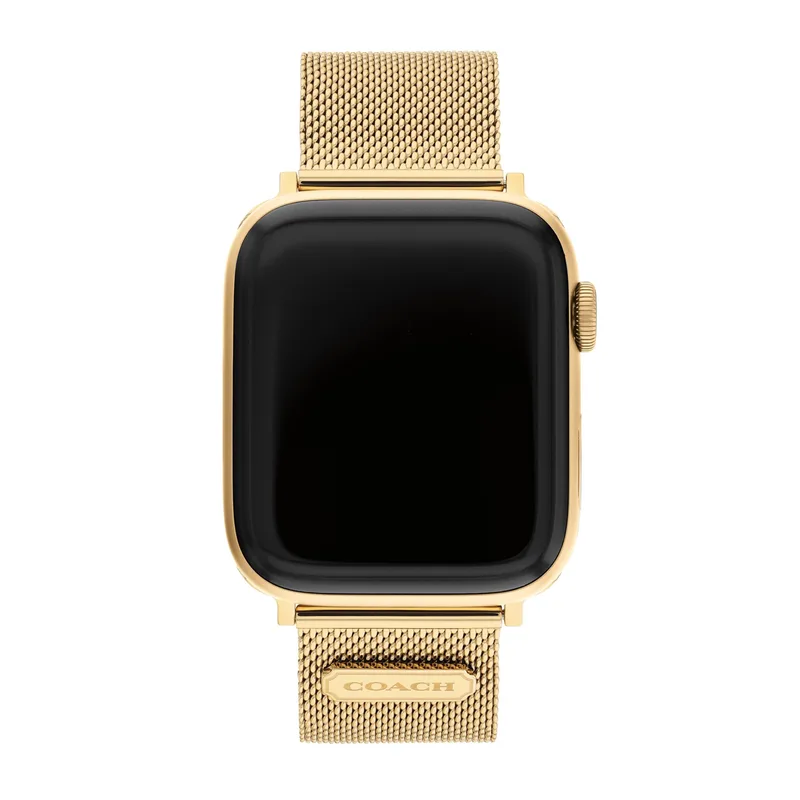 Coach Gold Plated Mesh Bracelet Strap