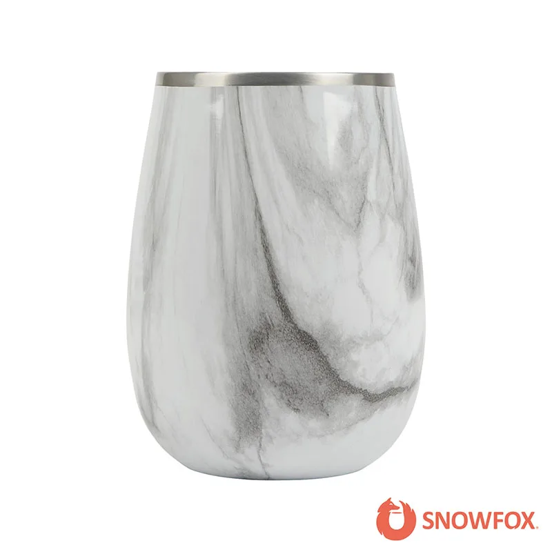 Snowfox 13.5 oz. Vacuum Insulated Marble Finish Pinot Noir Wine Glass view 2