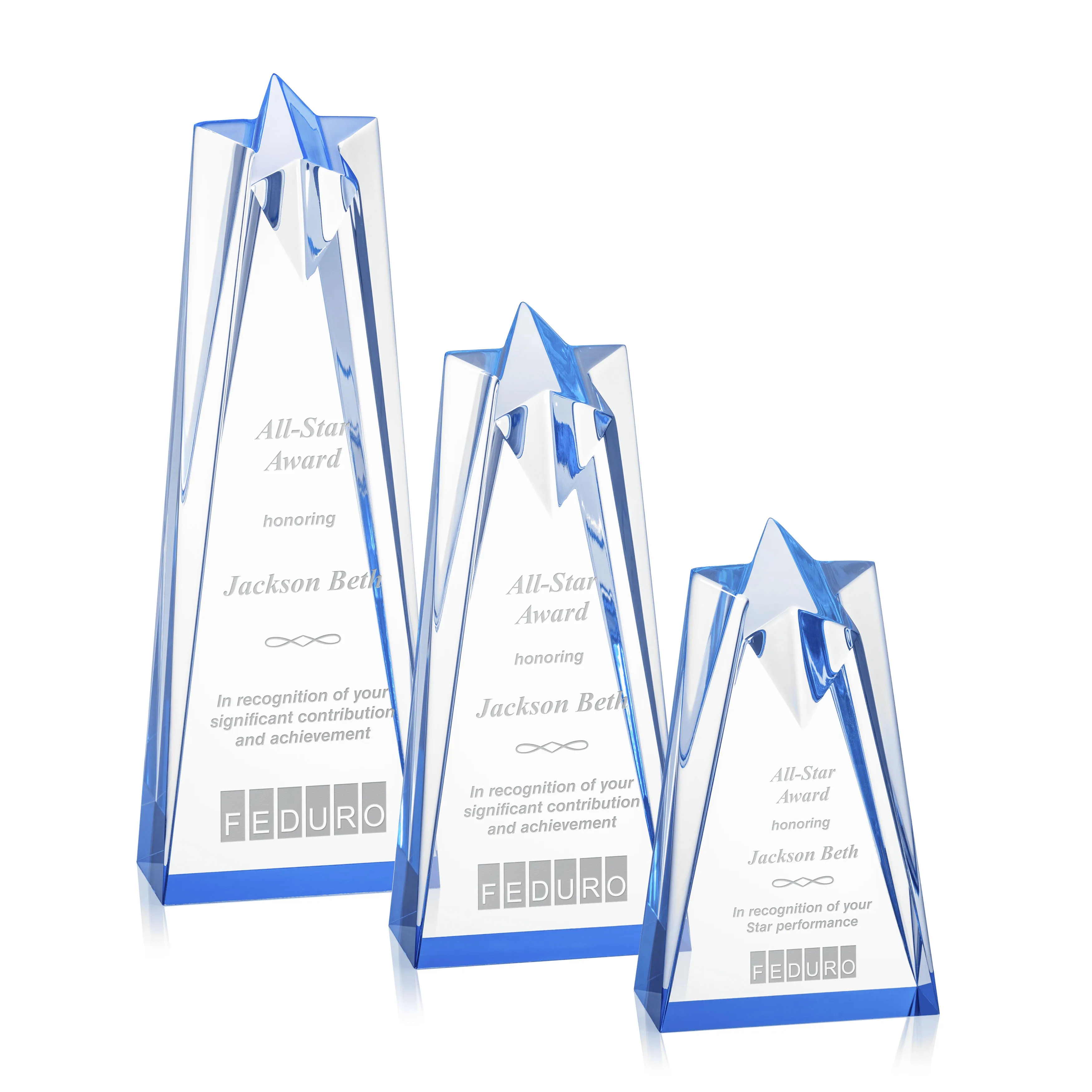 No Base, Laser Engraving, Blue