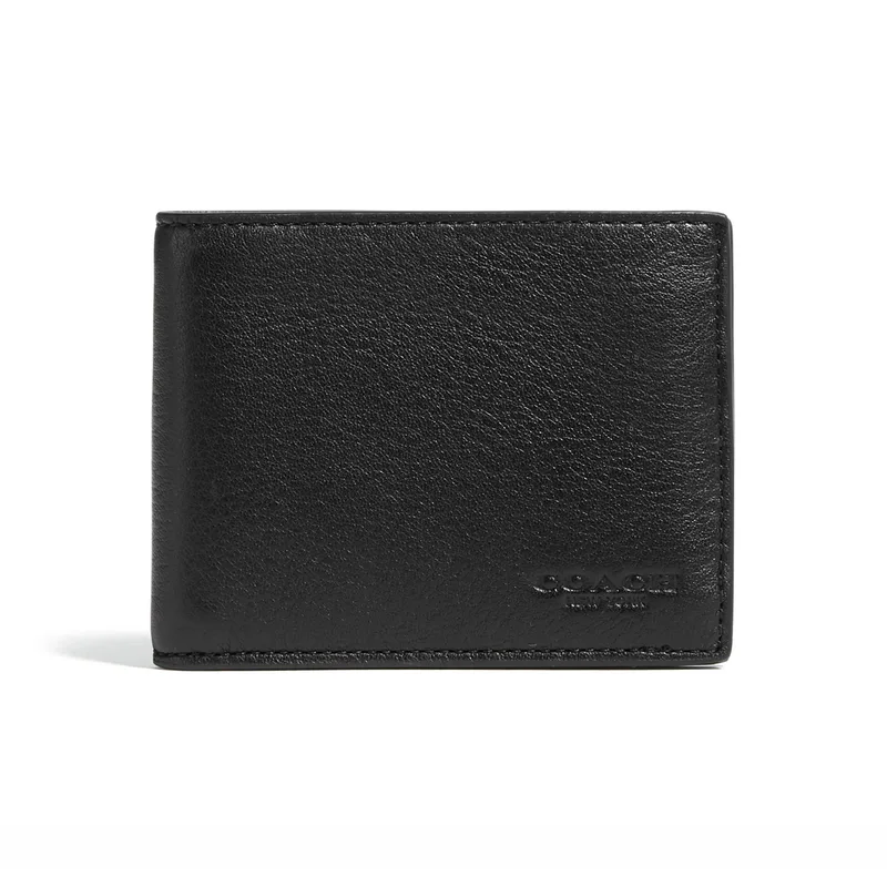 COACH® Mens Sport Leather Slim Billfold - Black