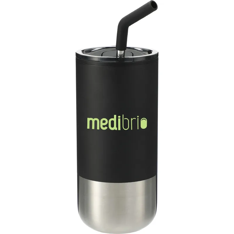 Lagom Insulated 16oz Stainless Steel Tumbler with Straw