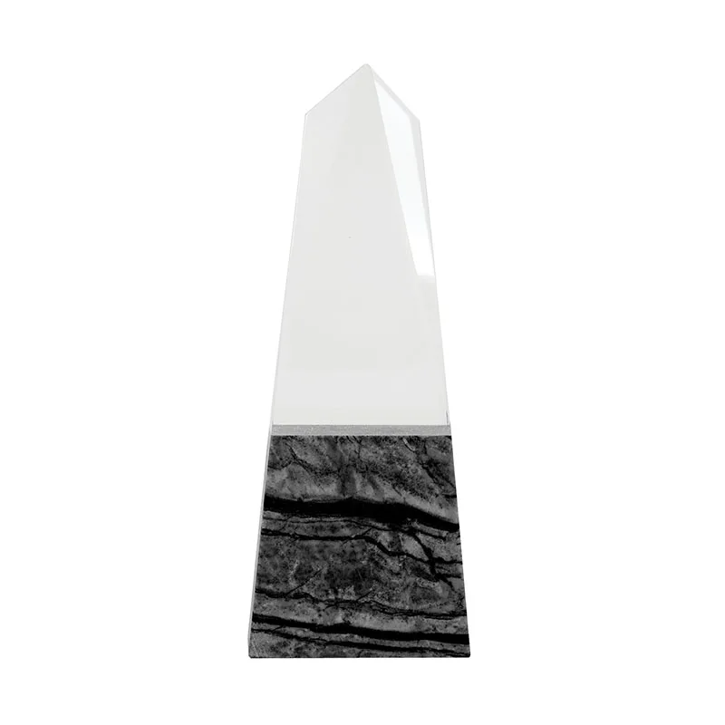 Deneb Crystal Obelisk with Marble Base view 2