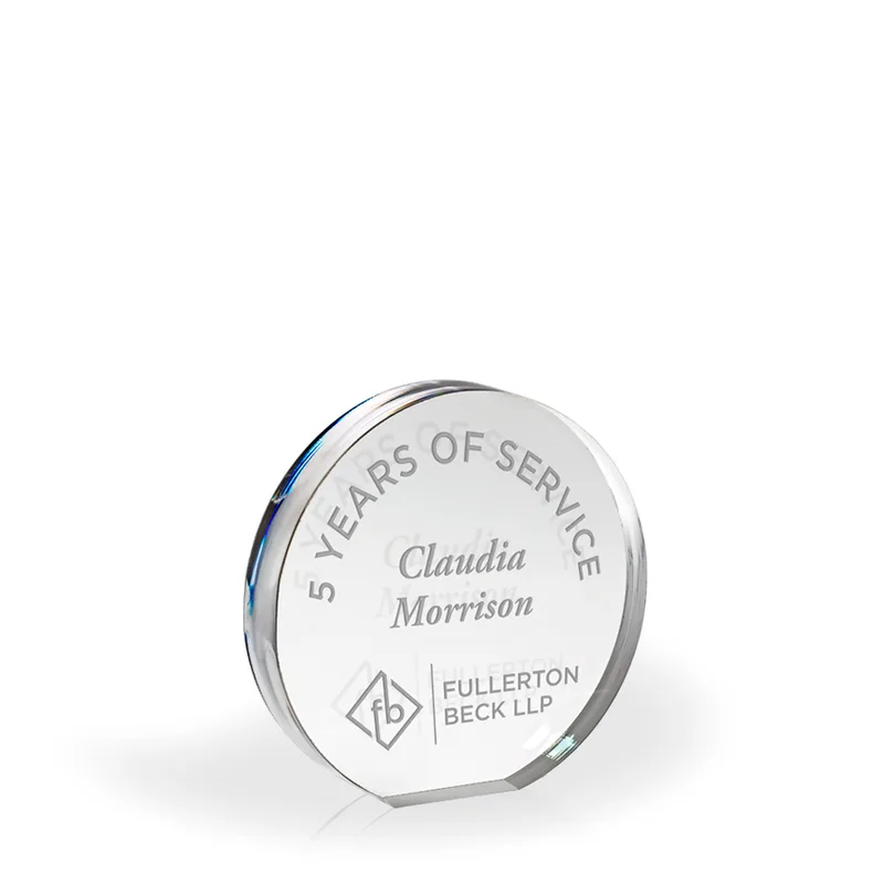 Annulet Acrylic Paperweight Award - Engraved