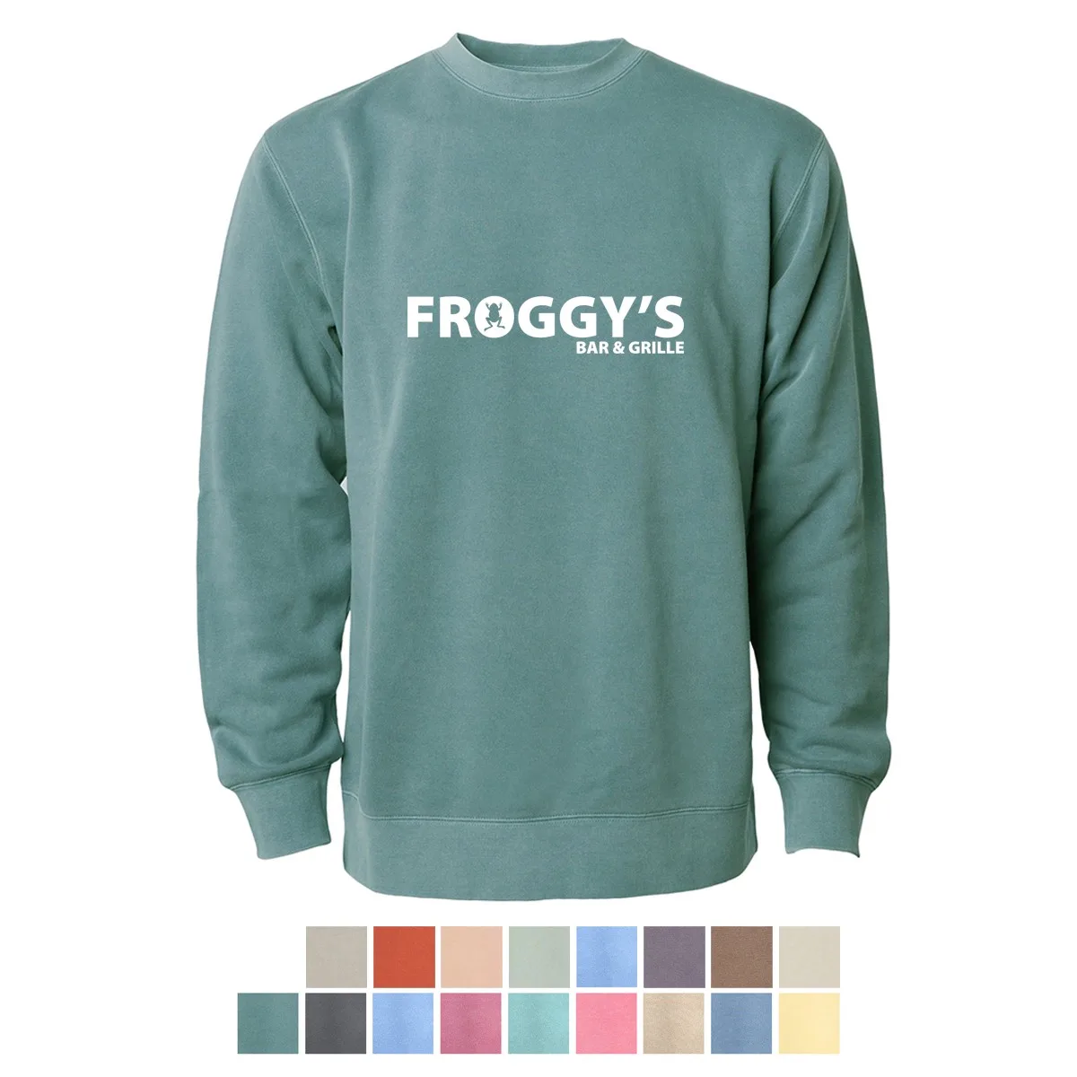 Independent Trading Company Unisex Midweight Pigment Dyed Crew Neck view 2