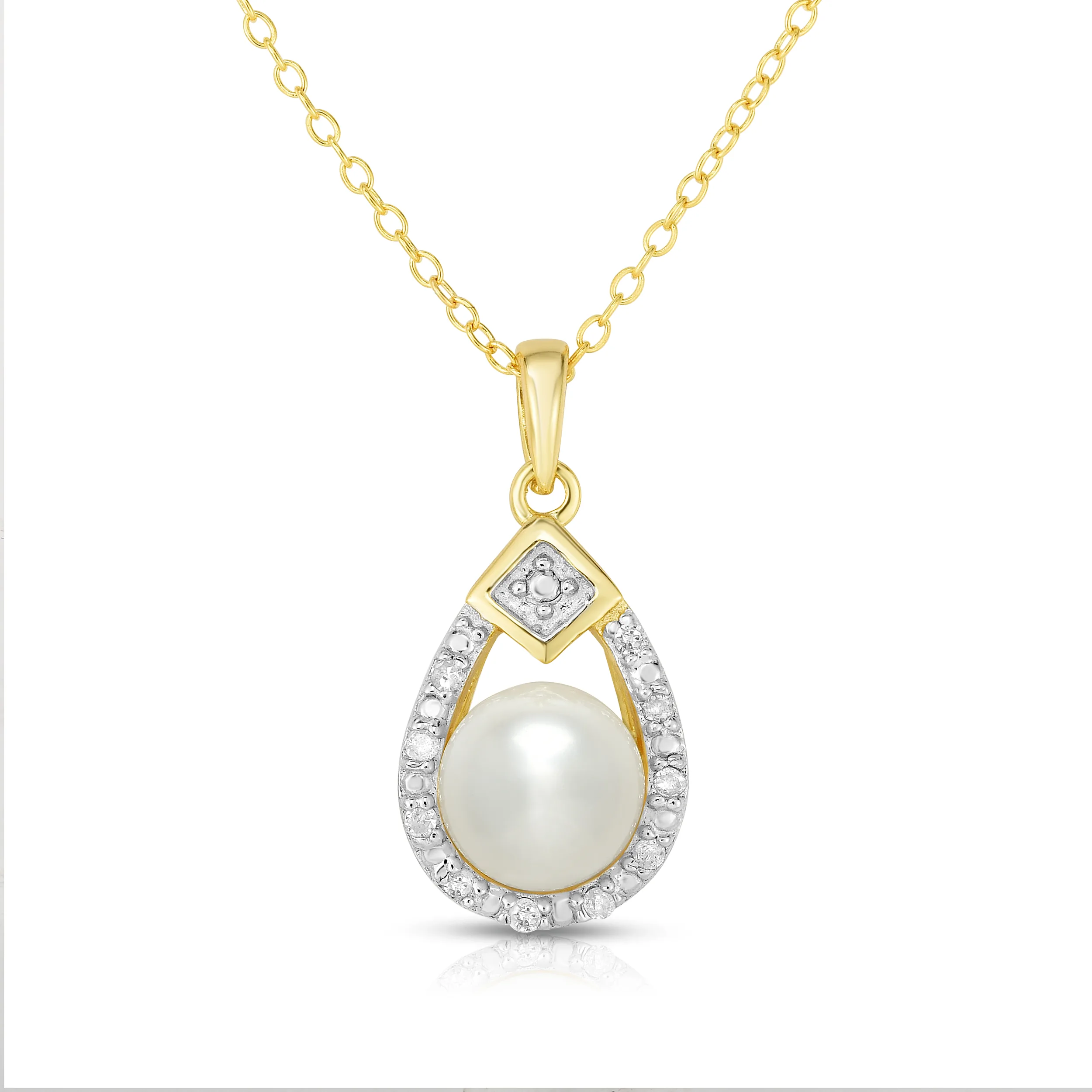 Jilco Inc Pearl And Diamond Necklace